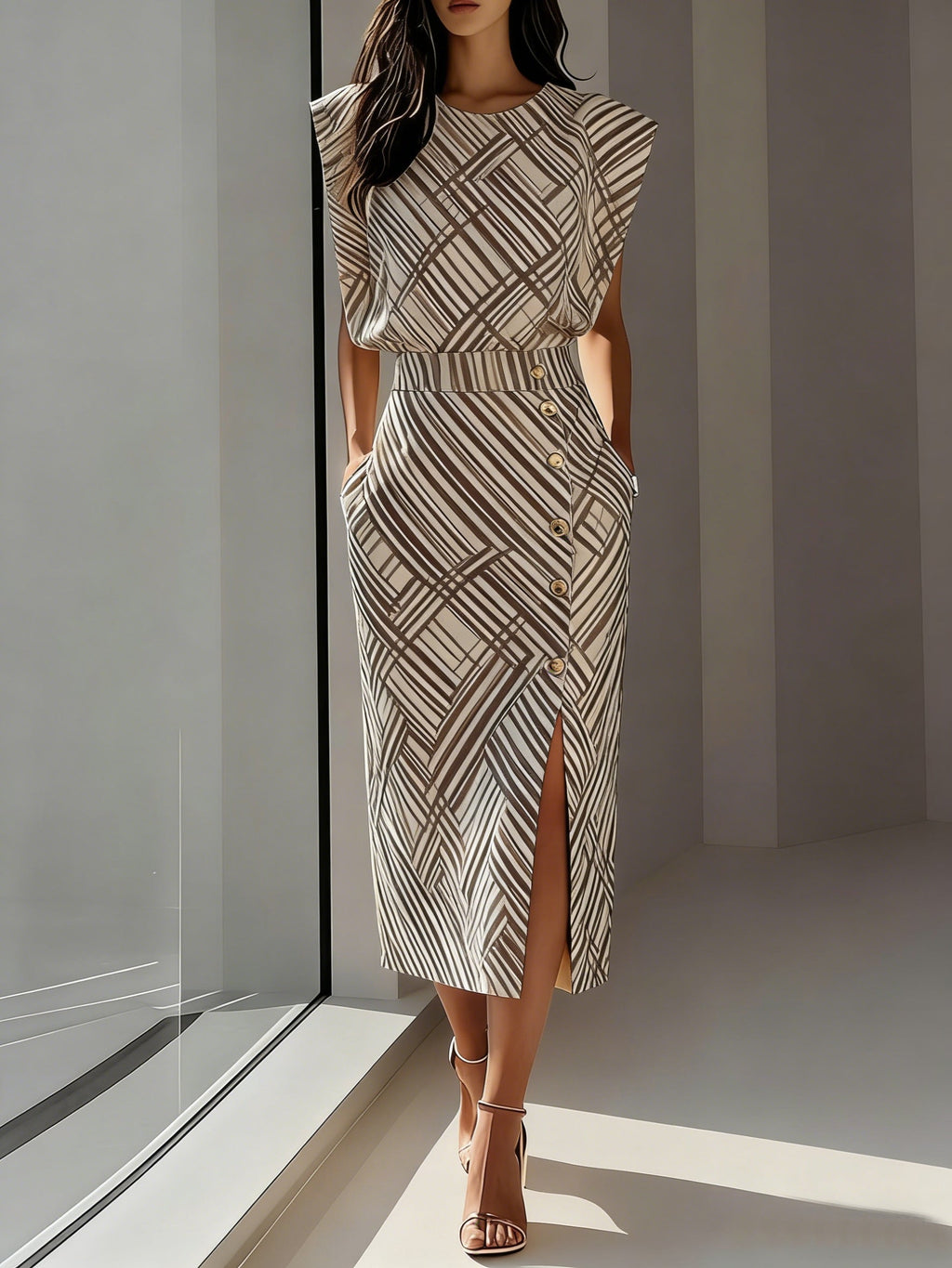 Amailia | Vestido midi con abertura lateral