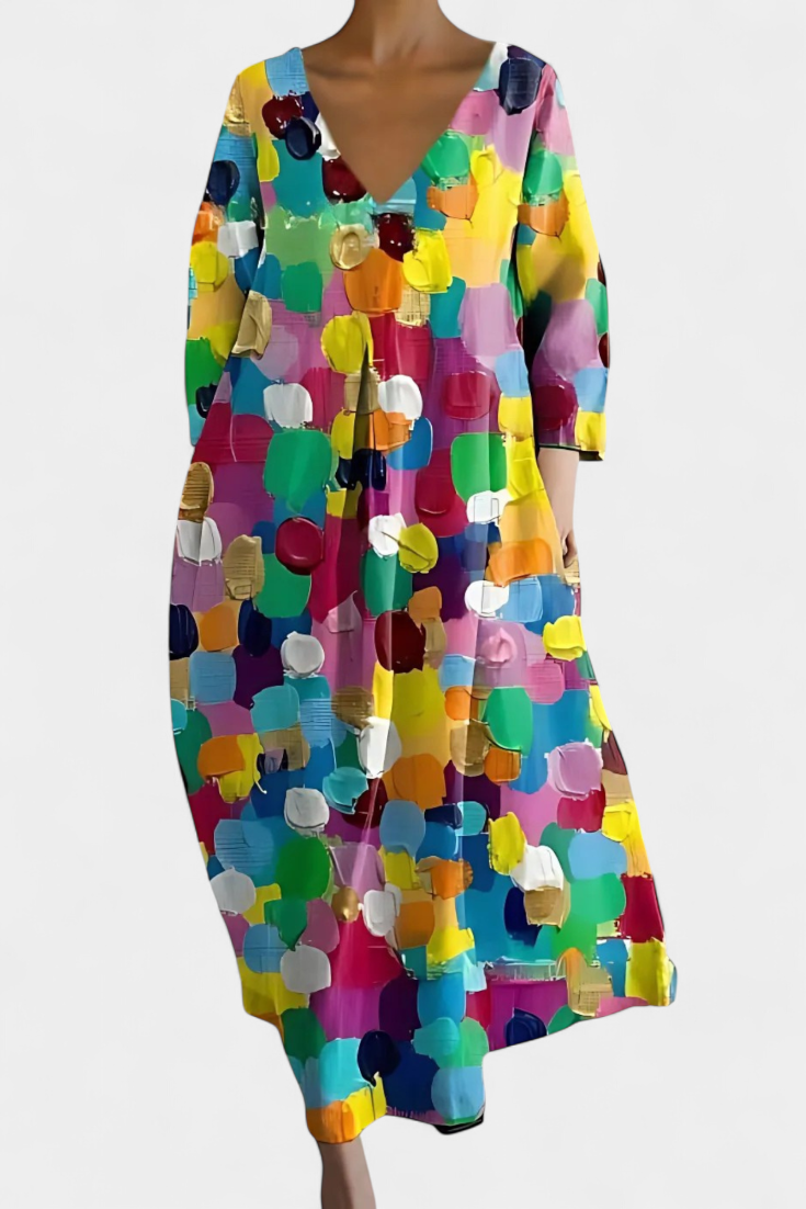 Isalinde | Vestido cómodo con cuello en V