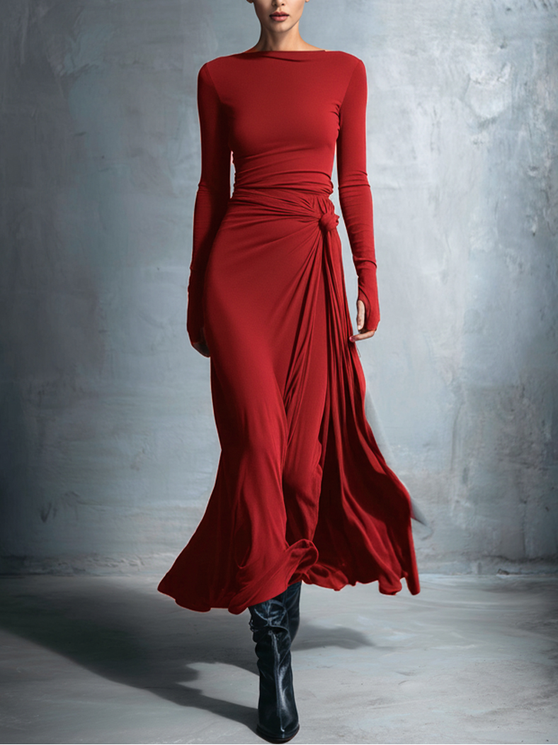 ADRIANA™| MAXI DRESS WITH SIDE KNOT