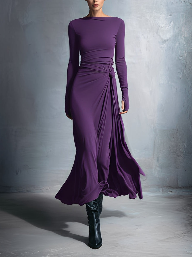 ADRIANA™| MAXI DRESS WITH SIDE KNOT
