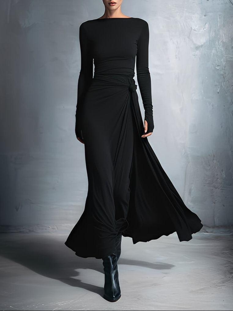 ADRIANA™| MAXI DRESS WITH SIDE KNOT
