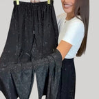 JUVIA – PANTALONES ANCHOS CON BRILLO