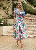 Estella | Vestido midi floral favorecedor
