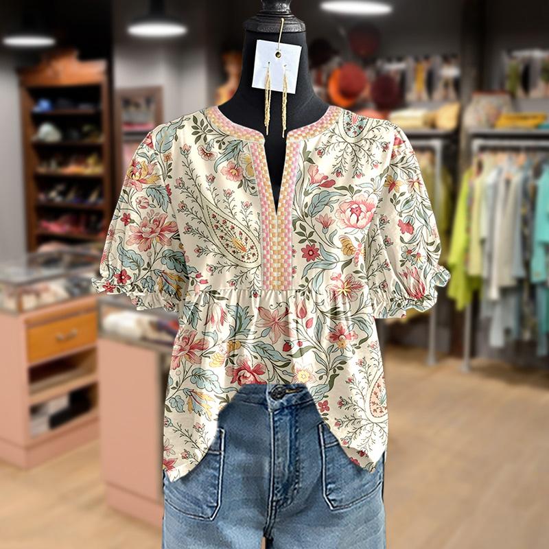 Dovian – Blusa Peplum Floral