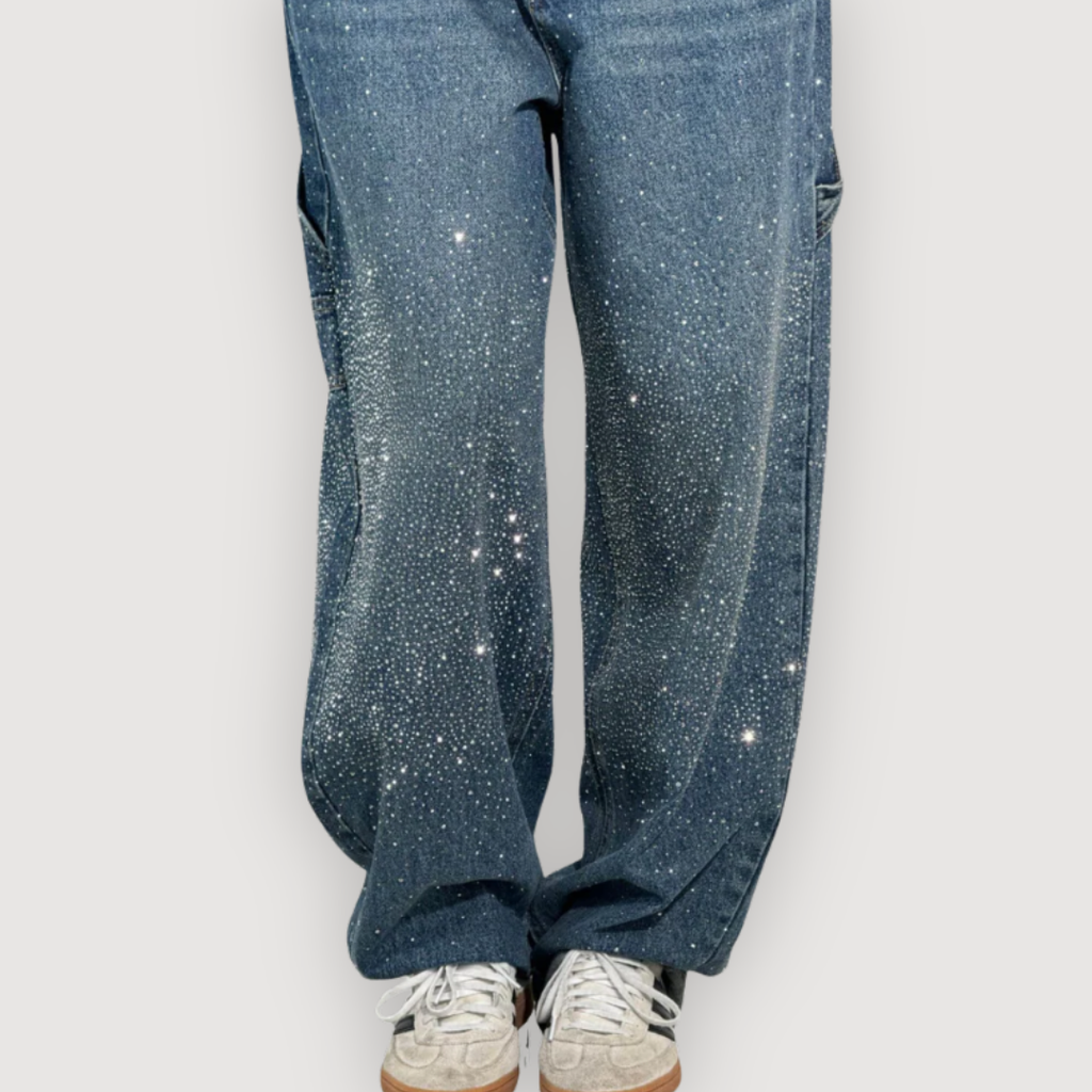 MICHELLE – PANTALONES CARGO CON BRILLO