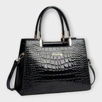Olivia - Bolso con patrón de cocodrilo brillante