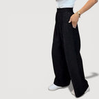 JUVIA – PANTALONES ANCHOS CON BRILLO