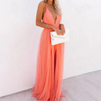 AMELLE | Vestido Maxi Luz Coral