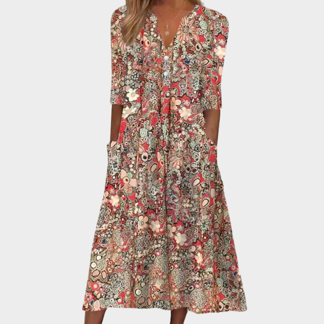 Nora | Vestido de verano elegante con cobertura para el vientre