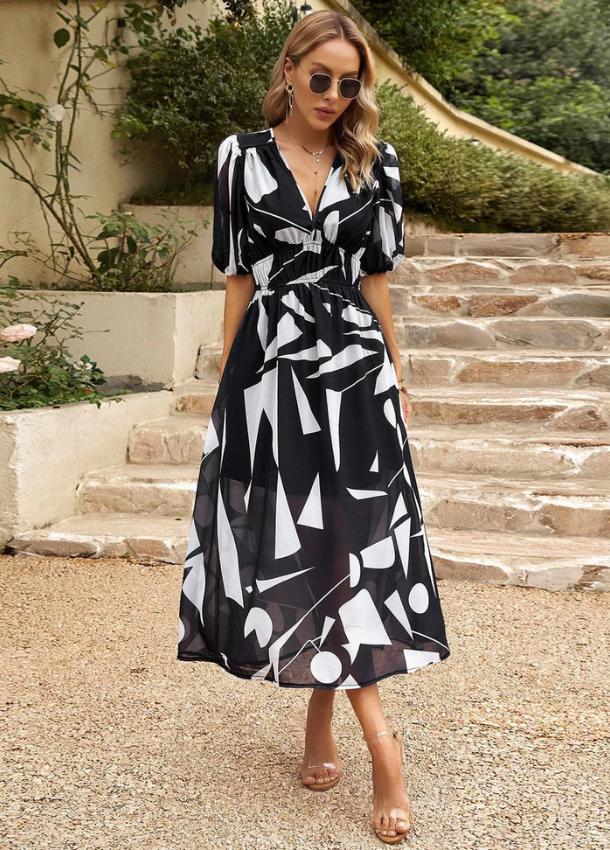 Estella | Vestido midi floral favorecedor