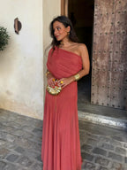 INÉS™ | ASYMMETRIC MESH MAXI DRESS