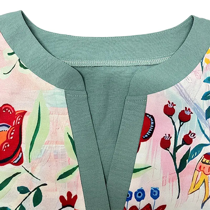 Waverley – Blusa con mangas de volantes y estampado