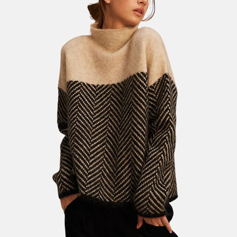 LUCÍA™ | JERSEY DE CUELLO ALTO DE ALGODÓN