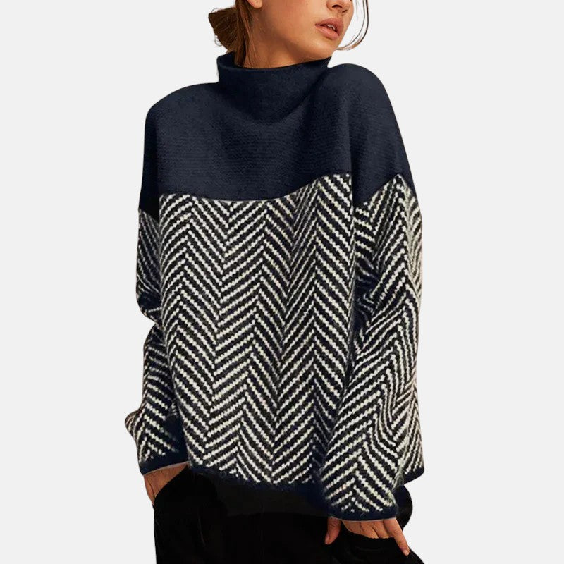 LUCÍA™ | JERSEY DE CUELLO ALTO DE ALGODÓN