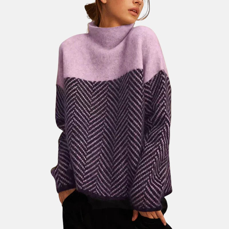 LUCÍA™ | JERSEY DE CUELLO ALTO DE ALGODÓN