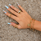 Pulsera de clip dorada