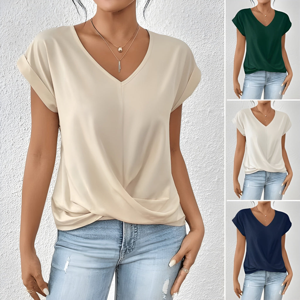 Maia – Top Escote V con Detalle Retorcido