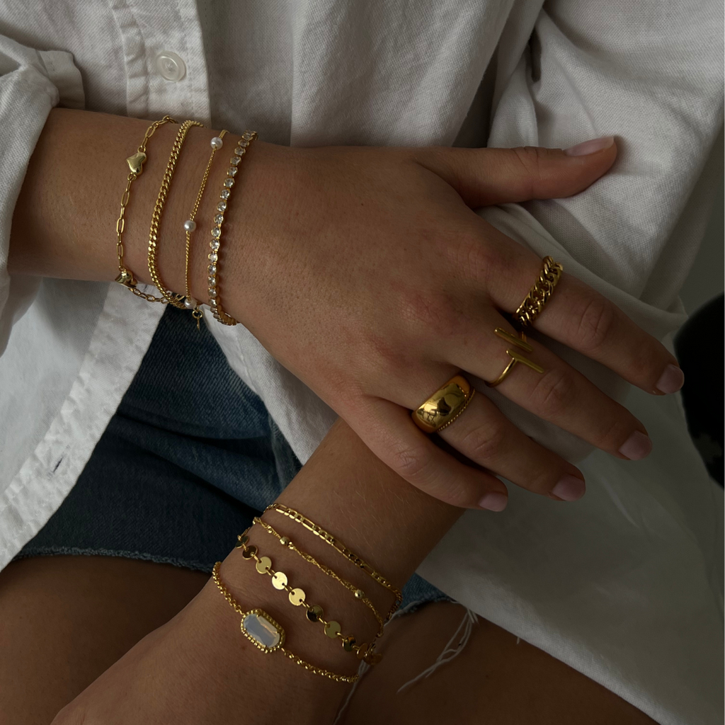 Pulsera Corazón Dorado