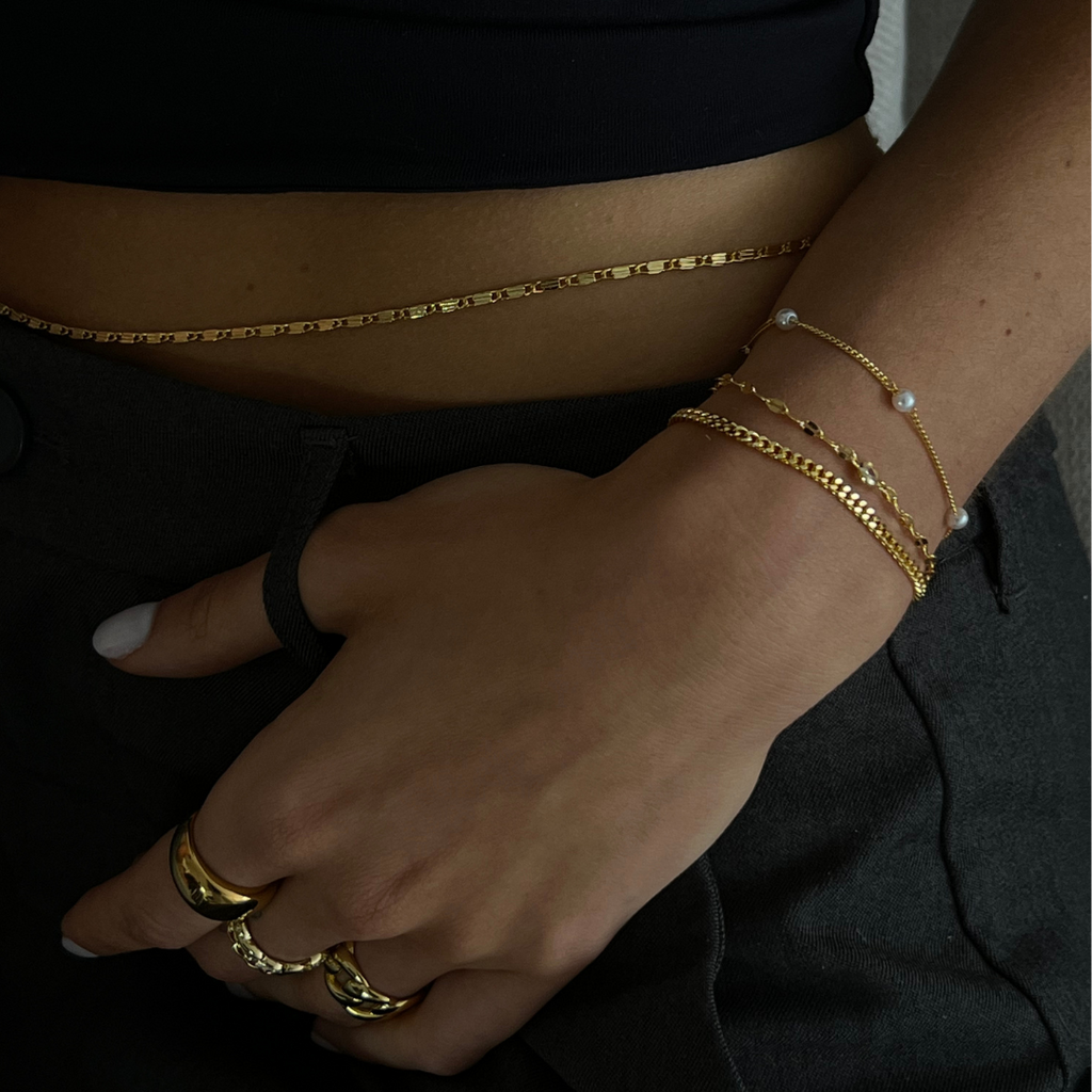Pulsera Corazón Dorado