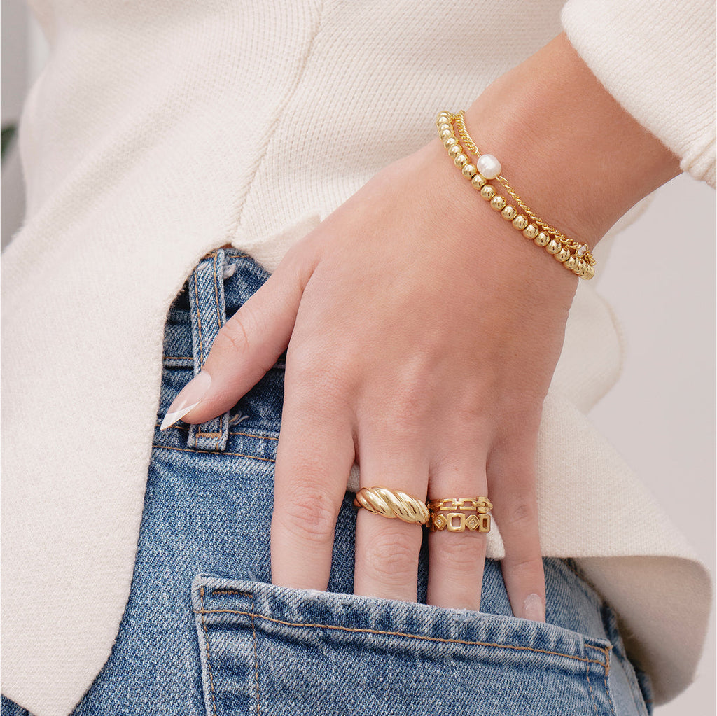 Pulsera de oro de lujo Mykonos