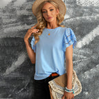 Noelle – Blusa Bordada con Mangas con Volantes