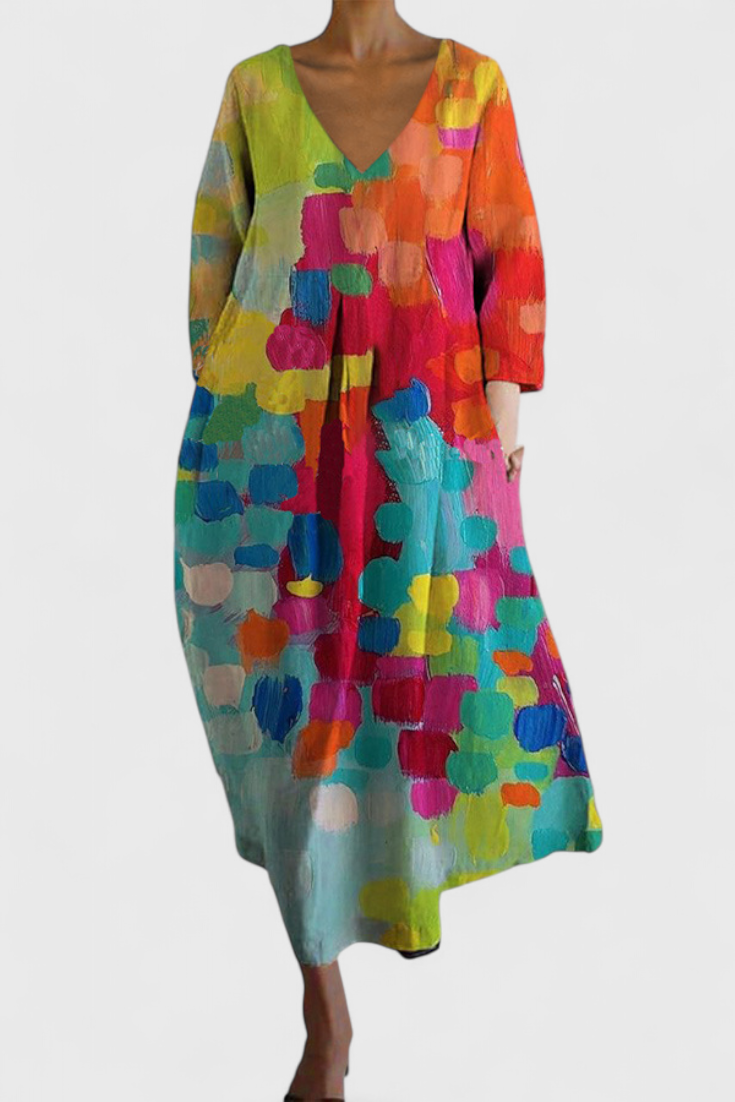 Isalinde | Vestido cómodo con cuello en V