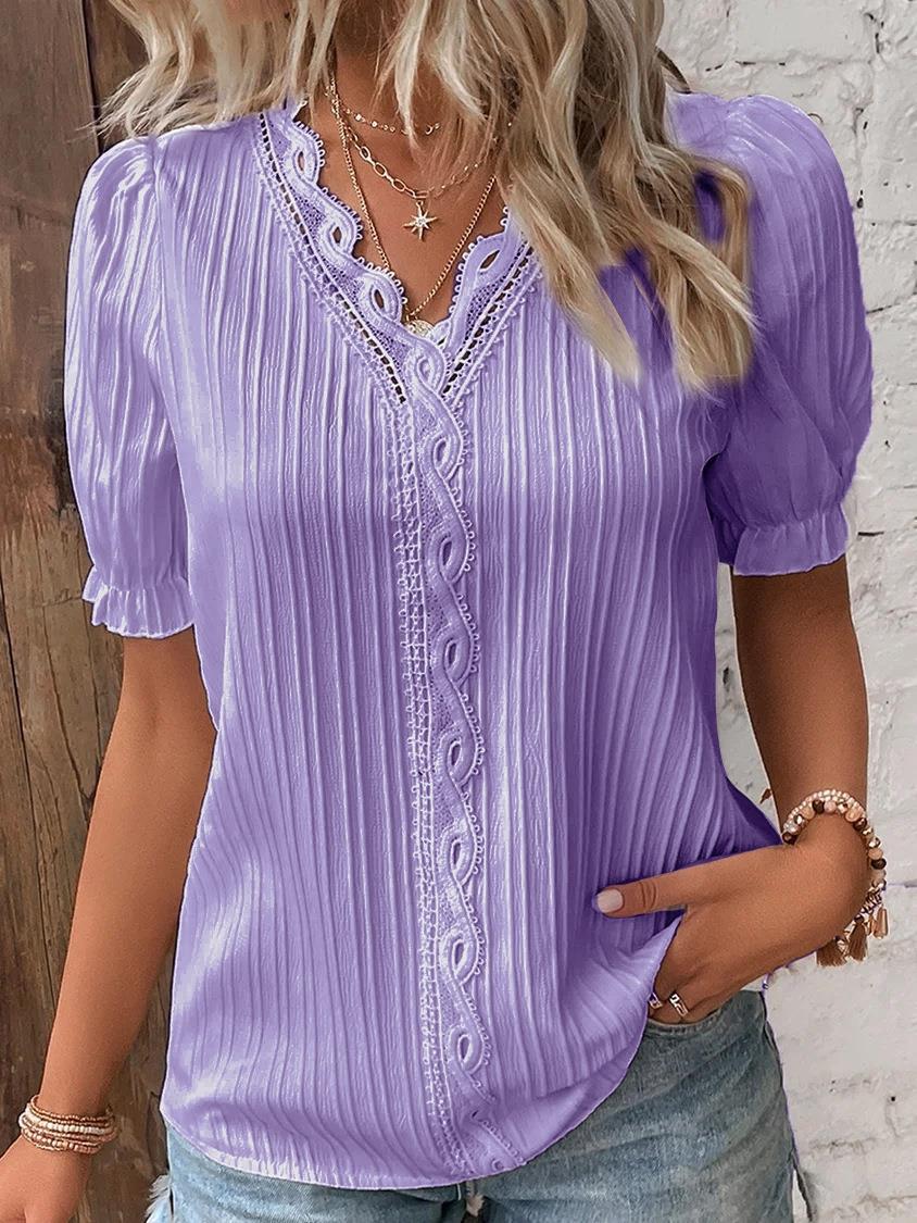 Elin – Blusa de encaje juguetona