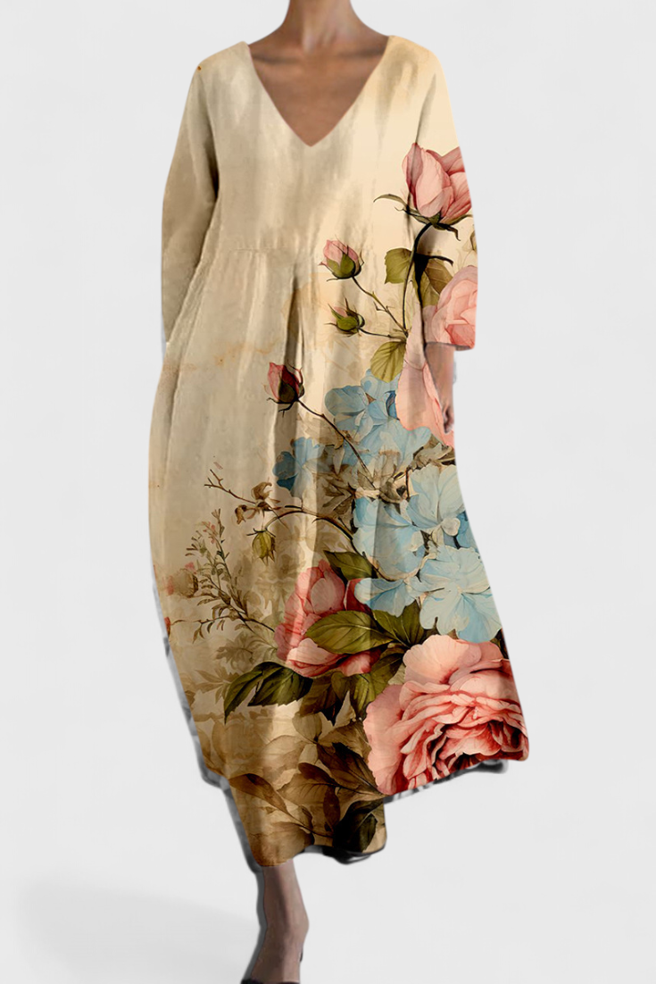 Isalinde | Vestido cómodo con cuello en V
