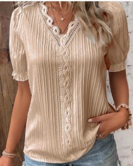 Elin – Blusa de encaje juguetona
