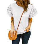 Noelle – Blusa Bordada con Mangas con Volantes