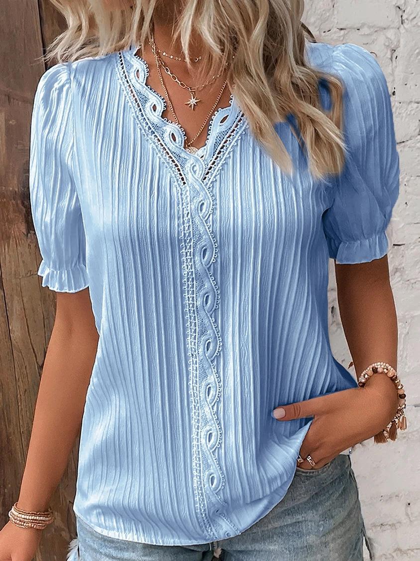 Elin – Blusa de encaje juguetona