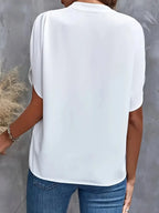 Roswina – Blusa con cuello de pico de corte holgado