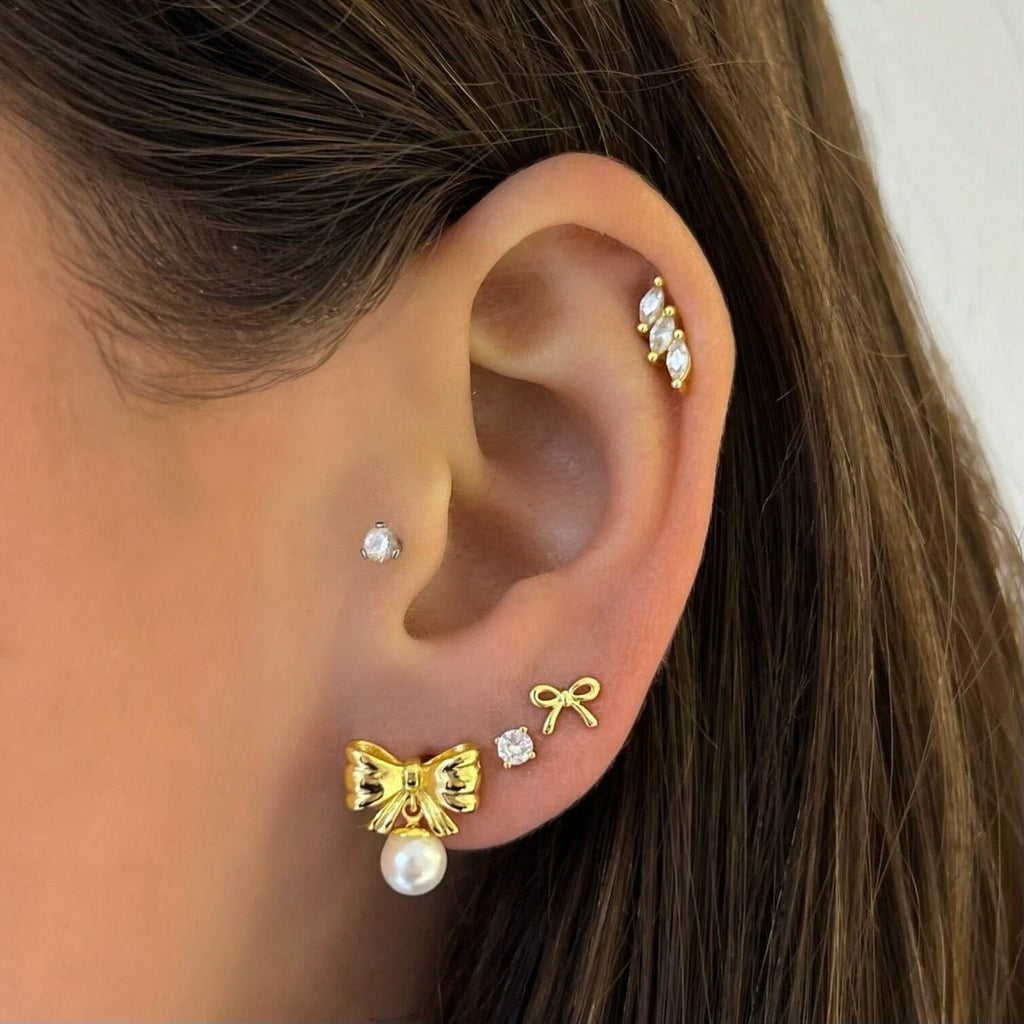 Encantadores pendientes en forma de lazo