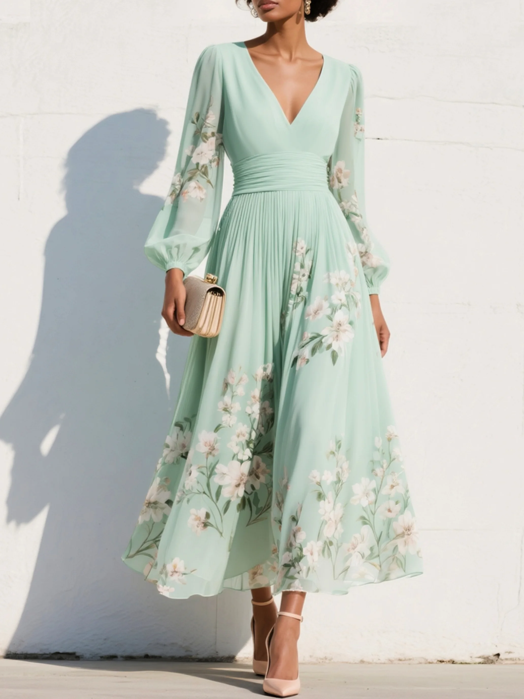 AMELLE| Vestido Floral Elegante