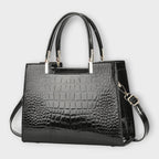 Olivia - Bolso con patrón de cocodrilo brillante