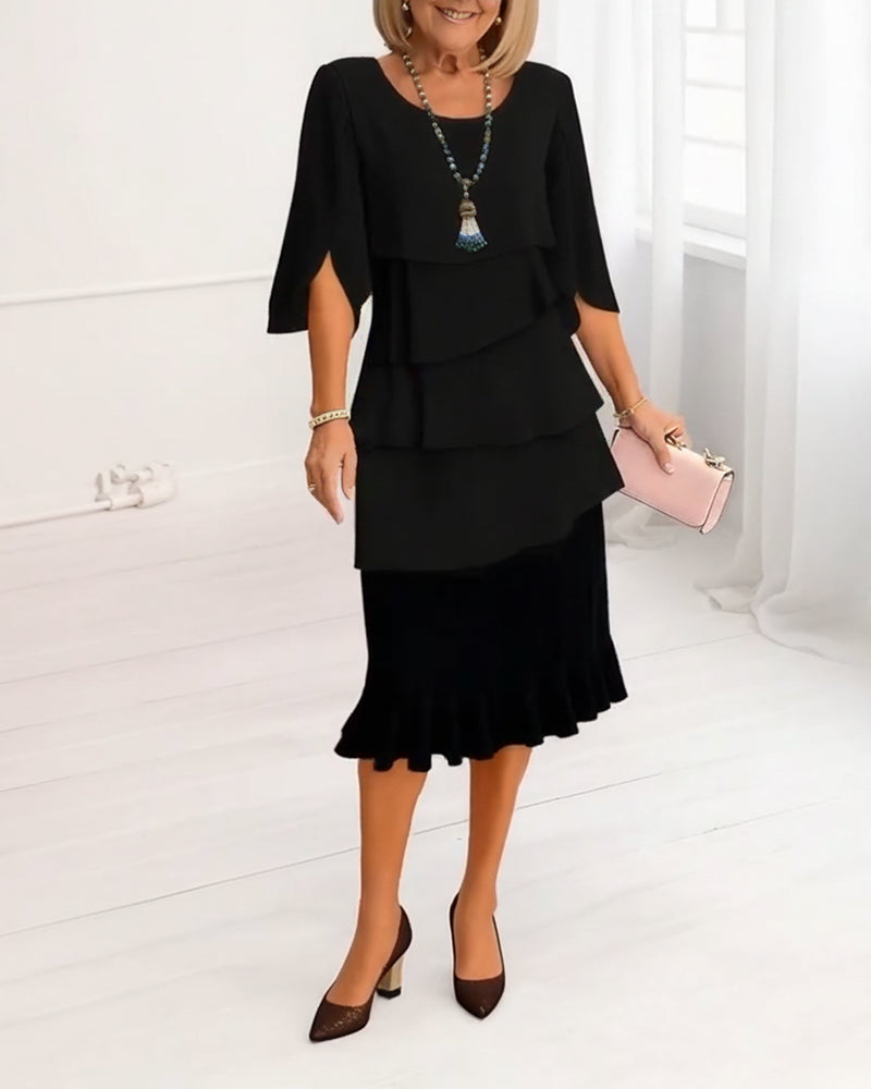 Patricia | Vestido con volantes Elegante Confort