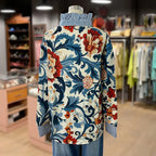 Serenity – Blusa clásica vintage con estampado floral