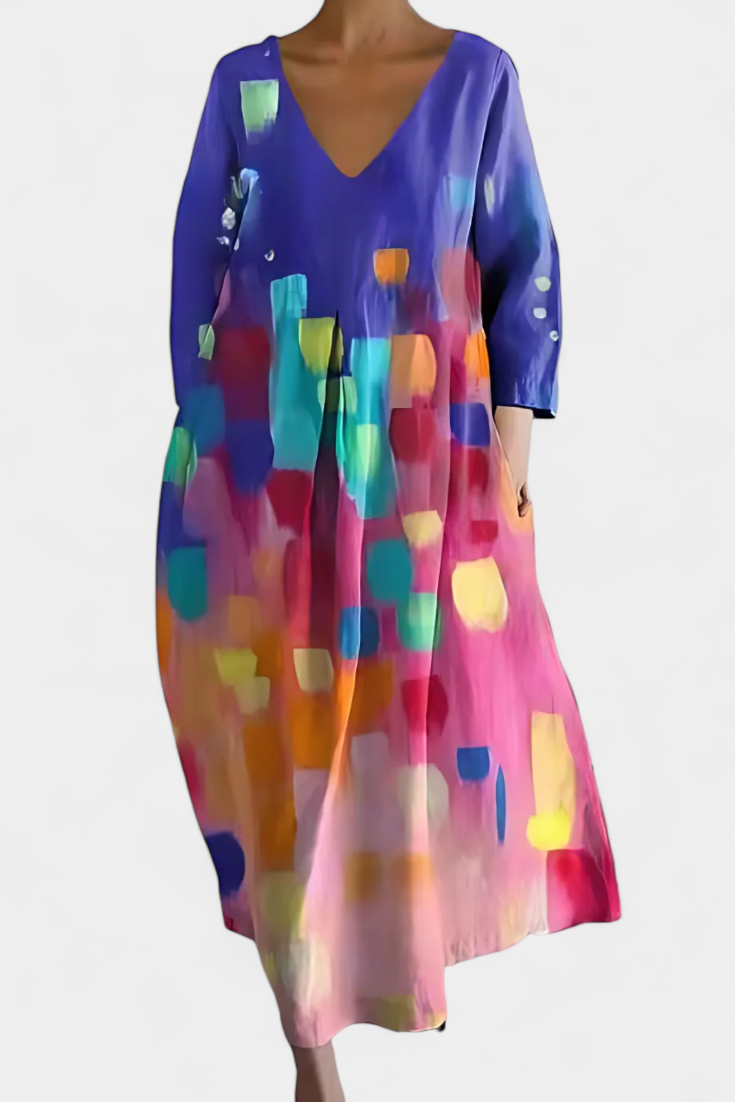 Isalinde | Vestido cómodo con cuello en V