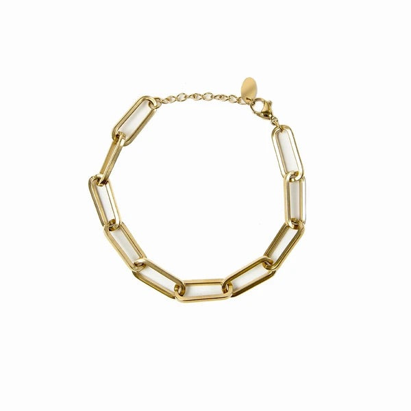 Pulsera de clip dorada