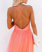 AMELLE | Vestido Maxi Luz Coral